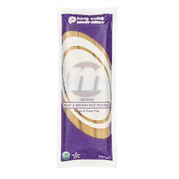 Økologiske Hirse & Brun Risnudler - 250G - King Soba
