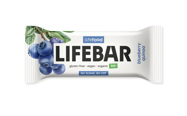 Økologisk Blåbær Quinoa RAW Bar - 40G - LifeFood