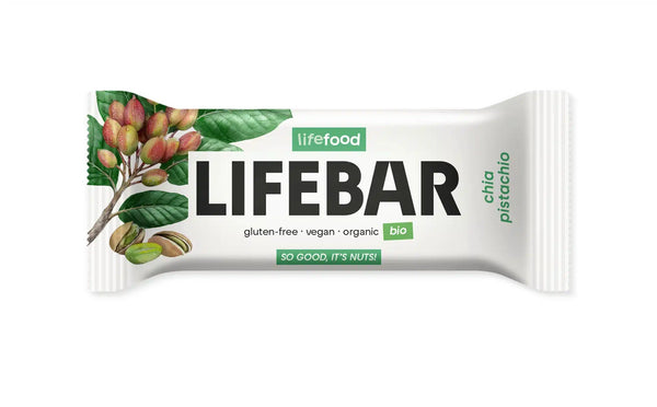 Økologisk Chia Pistacie RAW Bar - 40G - LifeFood