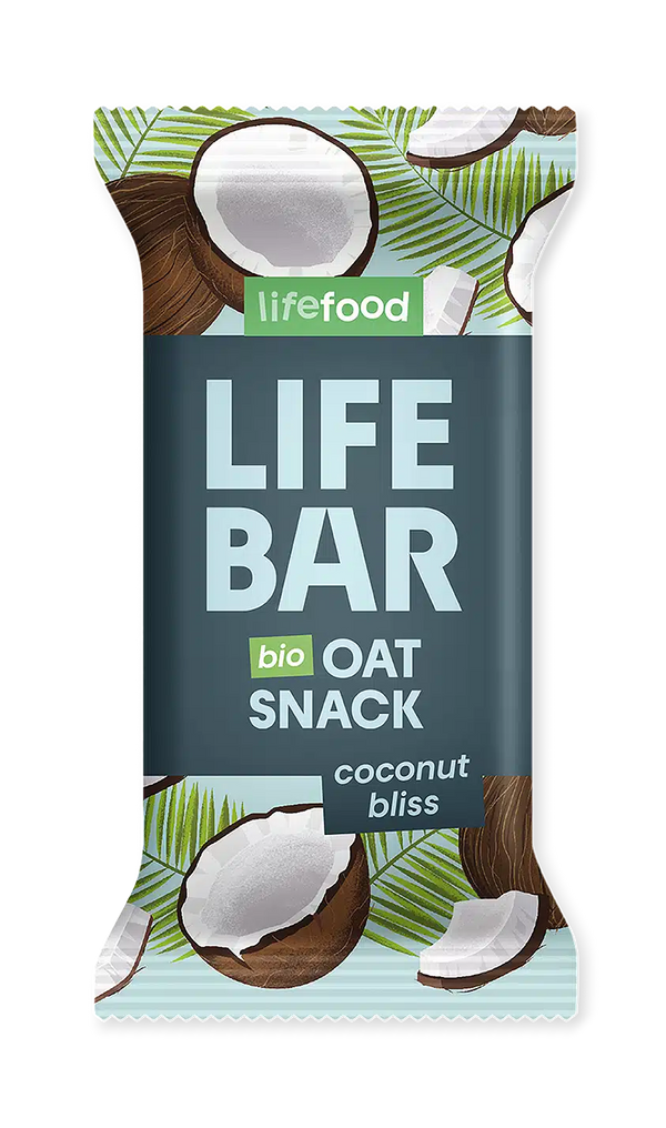 Økologisk Oat Snack Bar Coconut Bliss - 40G - LifeFood