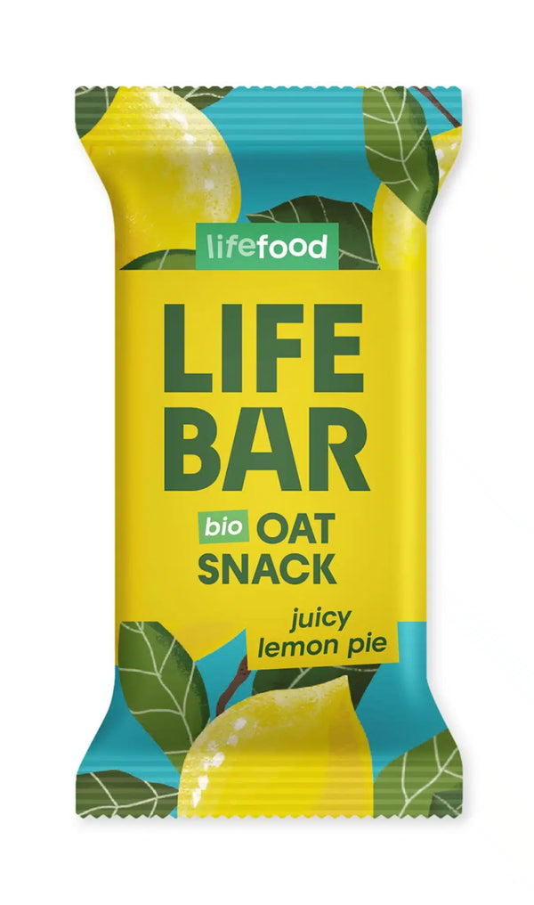 Økologisk Oat Snack Bar Juicy Lemon Pie - 40G - LifeFood