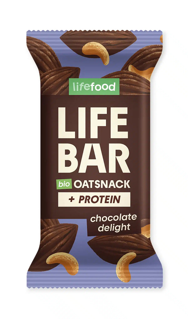 Økologisk Oat Snack Bar Chocolate Delight + Protein - 40G - LifeFood