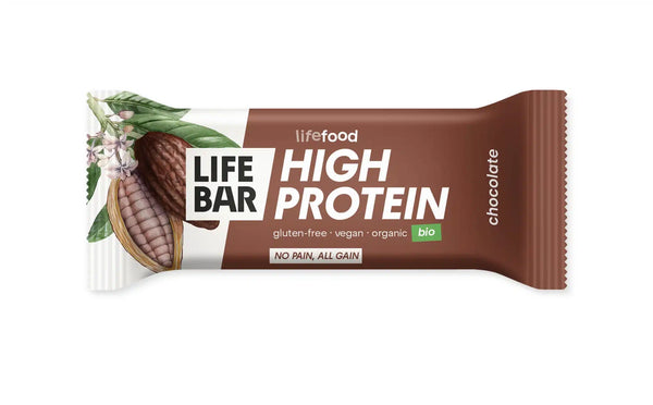 Økologisk Chocolate High Protein Bar - 40G - LifeFood