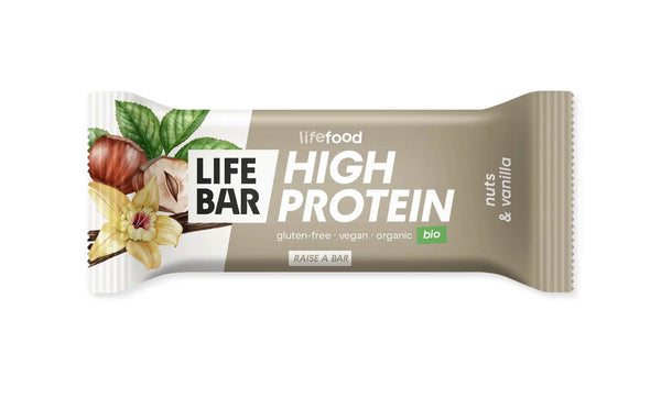 Økologisk Nuts & Vanilla High Protein Bar - 40G - LifeFood