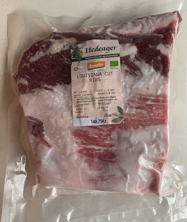 Biodynamisk Louisiana Cut Ribs - Ca. 2000G - Hedeagergaard