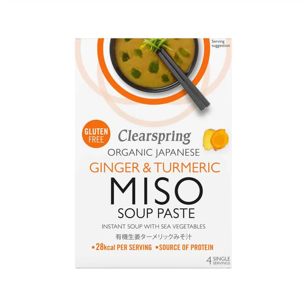 Økologisk Turmeric & Ginger Miso Soup Paste   - 4x15G - Clearspring