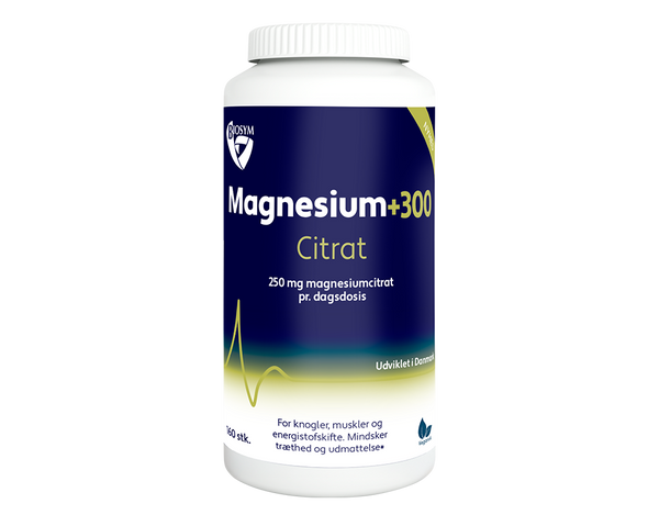 Magnesium +300 Citrat - 160 Kapsler - Biosym