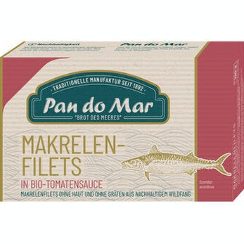 Makrel i Økologisk Tomatsauce - 120G - Pan Do Mar