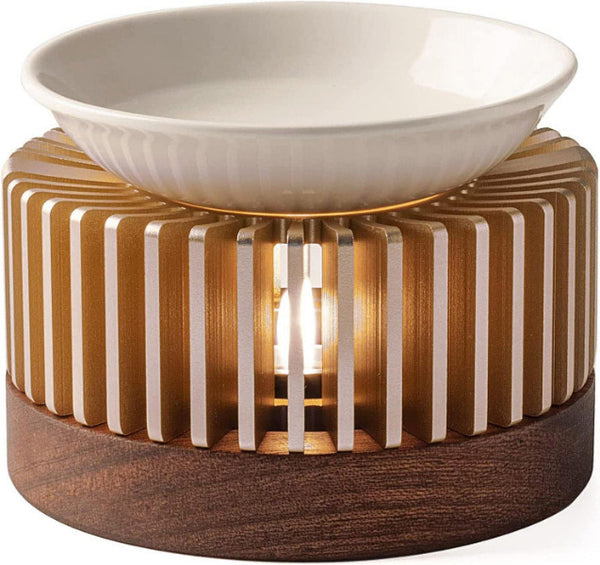 Håndlavet Malibu Aroma Duftlampe - Aluminum & Træ