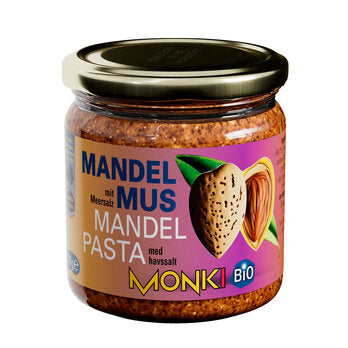 Økologisk Nøddesmør - Ristede Mandler - 330G - Monki