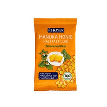 Økologiske Manuka Honning MGO250+ Halspastiller med Citronmelisse - 30G - HÖYER