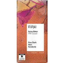 Økologisk Mørk Chokolade 71% - 100G - Vivani