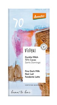 Biodynamisk Mørk Mælkechokolade 70% - 90G - Vivani