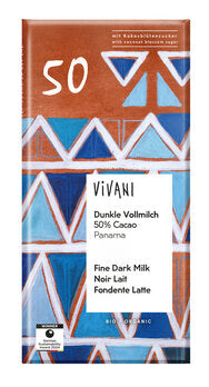 Økologisk Mørk Mælkechokolade San Domingo 50% - 100G - Vivani