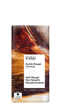 Økologisk Mørk Nougat Chokolade Gianduja - 100G - Vivani