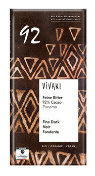 Økologisk Mørk Panama Chokolade 92% - 80G - Vivani