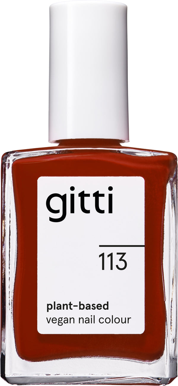 Plantebaseret Neglelak - Earth Red 113 - 15ML - Gitti Conscious Beauty