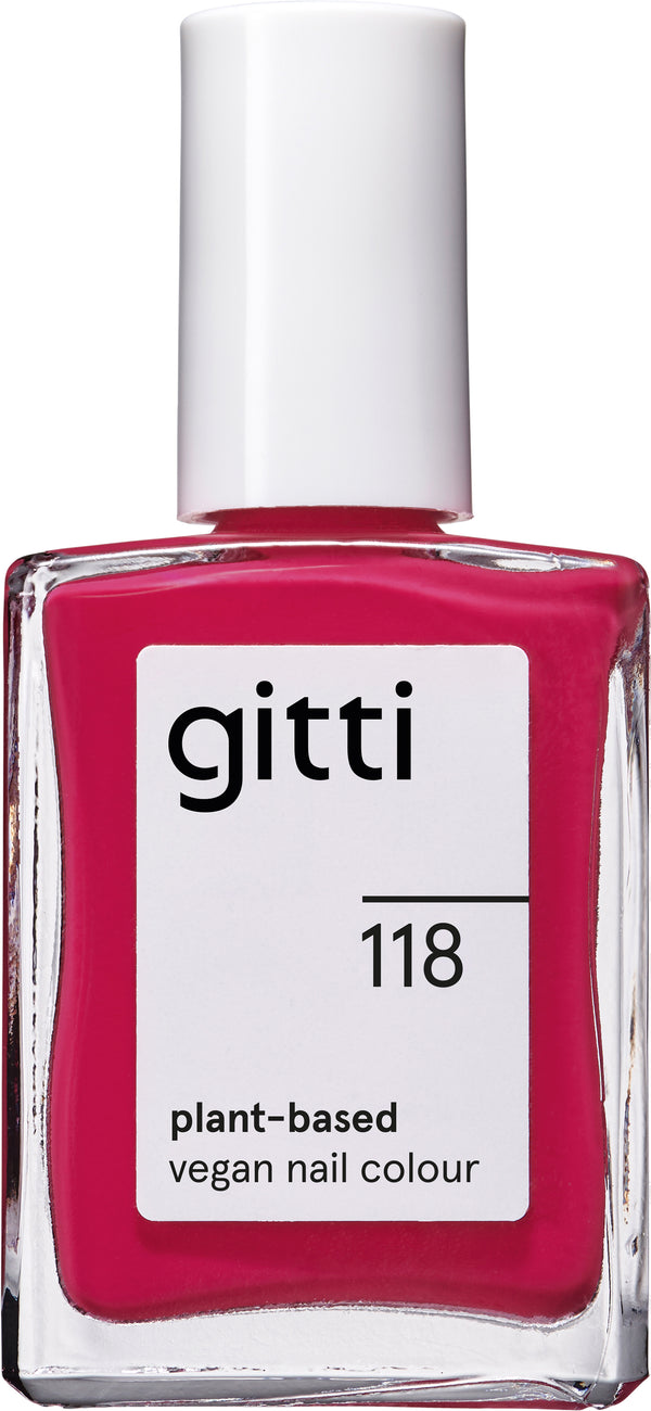 Plantebaseret Neglelak - Raspberry Red 118 - 15ML - Gitti Conscious Beauty