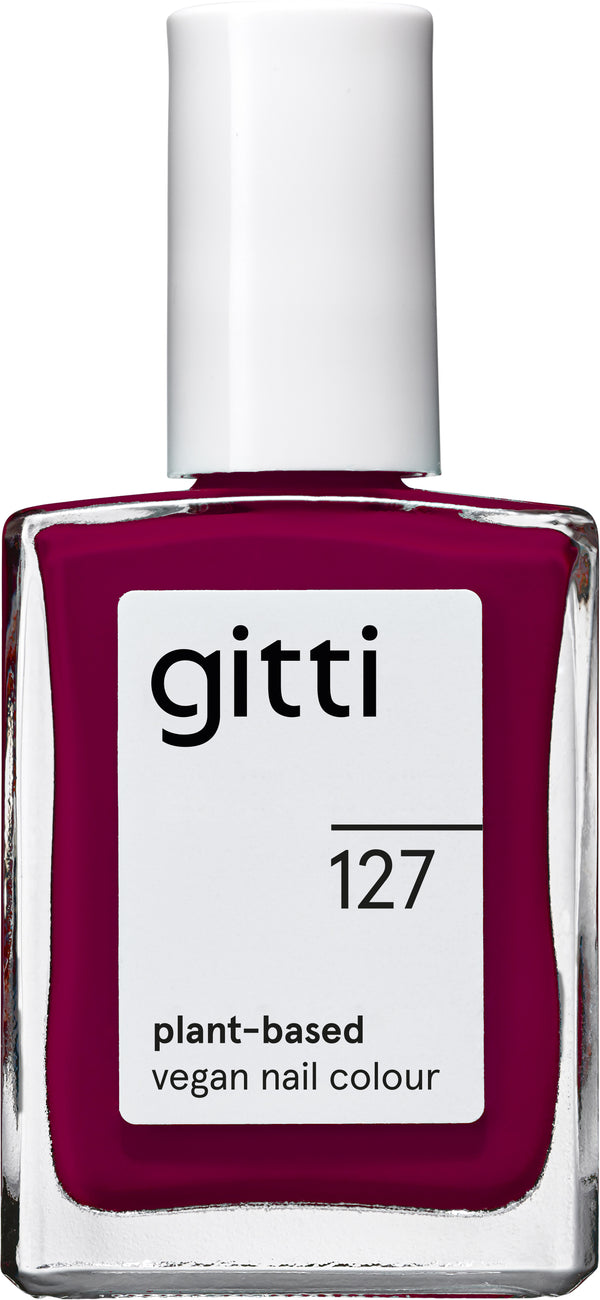 Plantebaseret Neglelak - Red Plum 127 - 15ML - Gitti Conscious Beauty