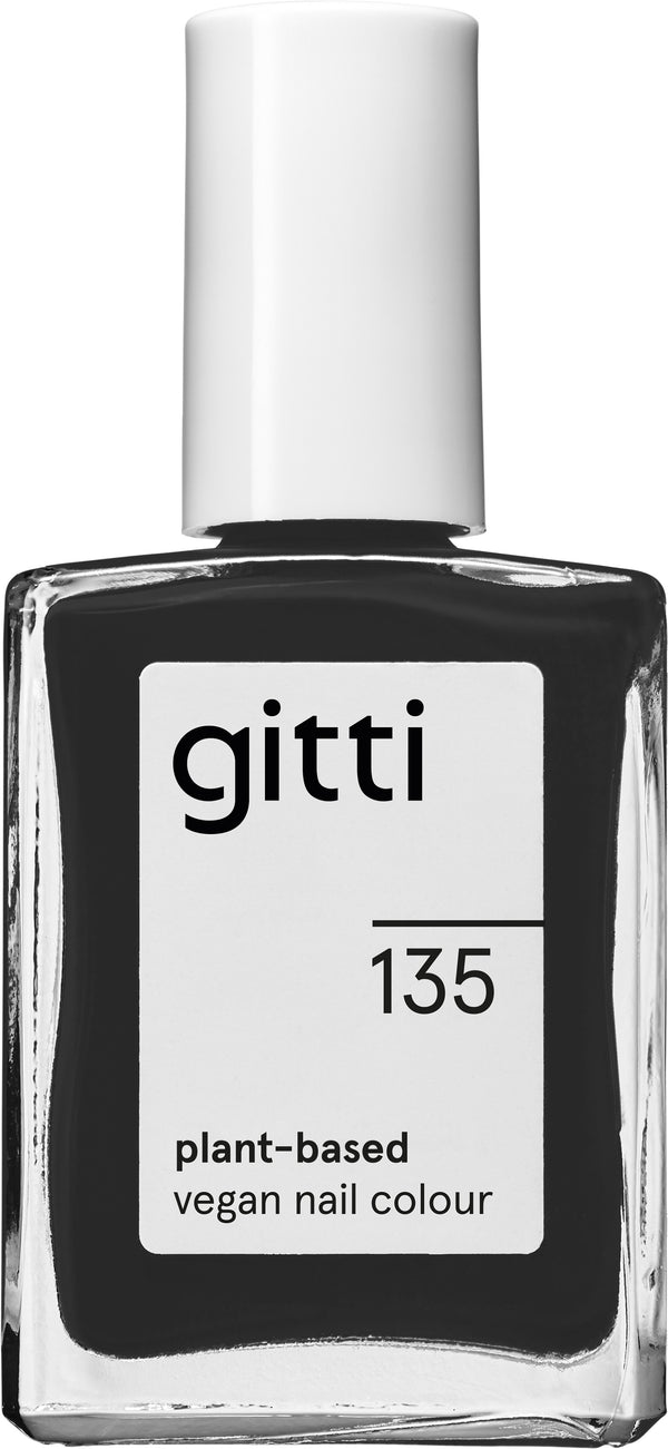 Plantebaseret Neglelak - Black 135 - 15ML - Gitti Conscious Beauty