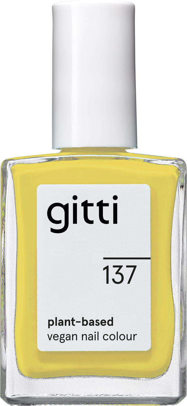 Plantebaseret Neglelak - Uplifting Yellow 137 - 15ML - Gitti Conscious Beauty