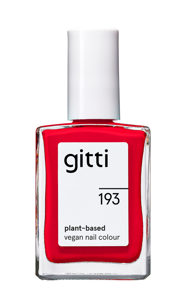 Plantebaseret Neglelak - Power Red 193 - 15ML - Gitti Conscious Beauty