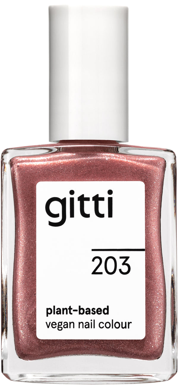 Plantebaseret Neglelak - Glitter Copper 203 - 15ML - Gitti Conscious Beauty