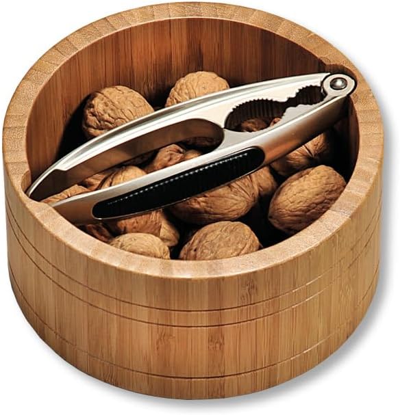 Nøddeknækker Sæt - Nøddeknækker & Skål - Bambus