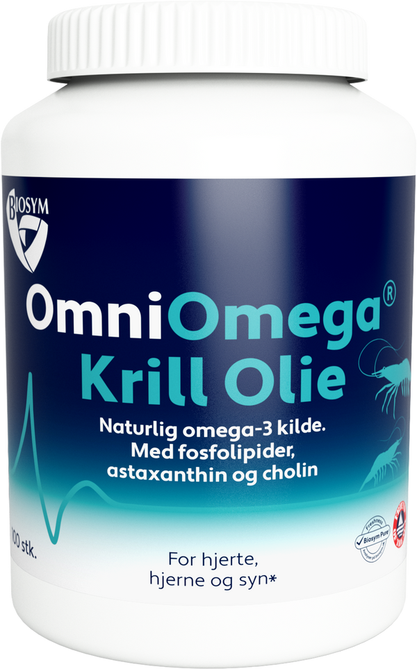 OmniOmega Krill Olie - 100 Kapsler - Biosym