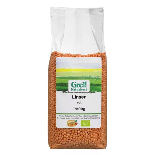 Økologiske Røde Linser - 500G - Grell Naturkost