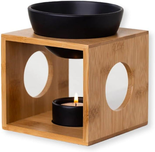 Stilfuld Aroma Duftlampe -  Keramik & Bambus