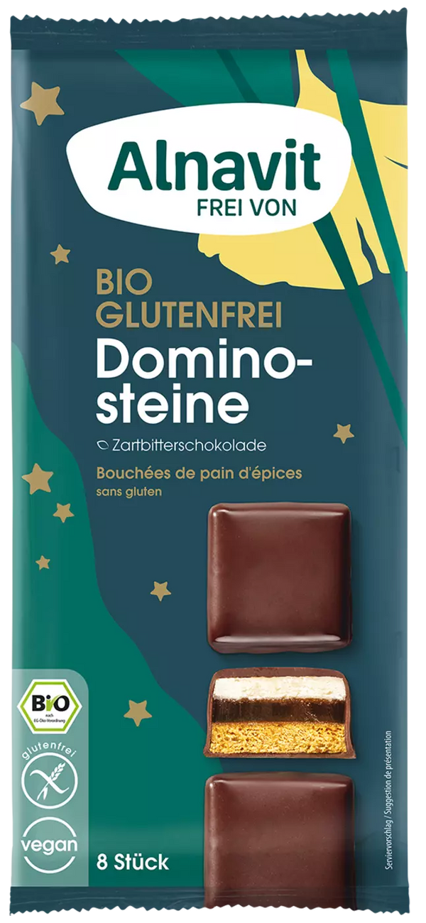 Økologiske Glutenfri Domino Stjerner - 140G - Alnavit