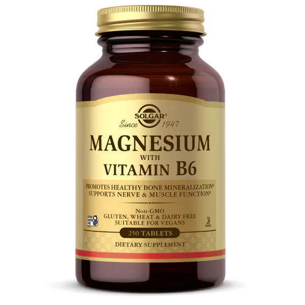 Magnesium med B6 - 250 Tabletter - Solgar
