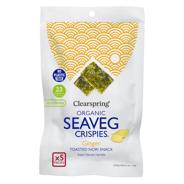 Økologiske SeaVeg Crispies Ingefær Multipack - 5x4G - Clearspring