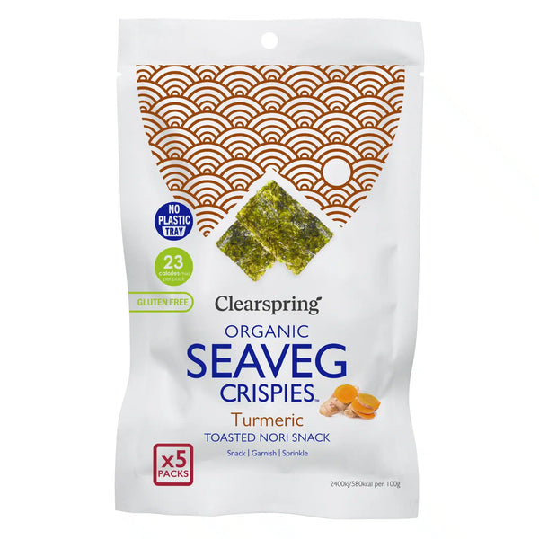 Økologiske SeaVeg Crispies Gurkemeje Multipack - 5x4G - Clearspring