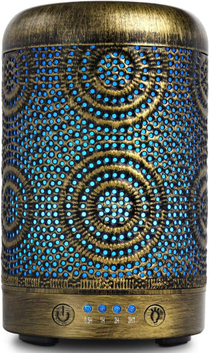 Vintage Inspireret Sense Aroma Diffuser - 100 ml. - Guld/Multifarve