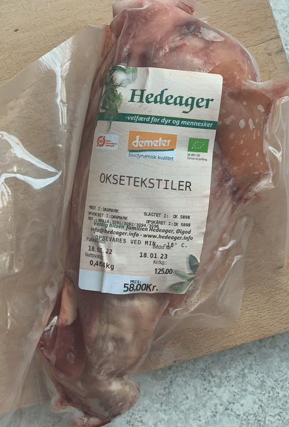 Biodynamiske Oksetestikler - Ca. 400G - Hedeagergaard