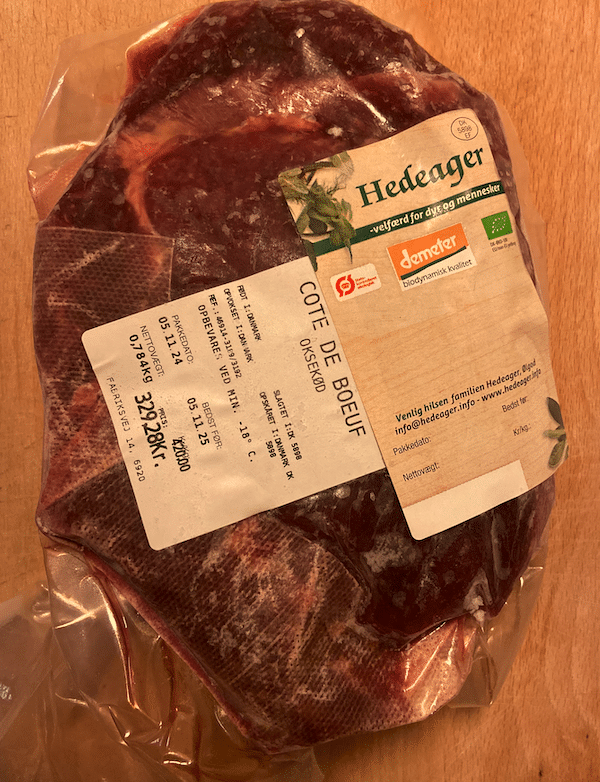 Biodynamisk Cote de Boeuf - Ca. 800G - Hedeagergaard