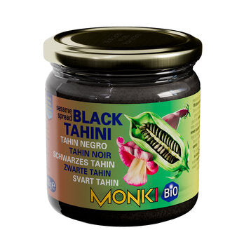 Økologisk Sort Tahin uden Salt - 330G - Monki
