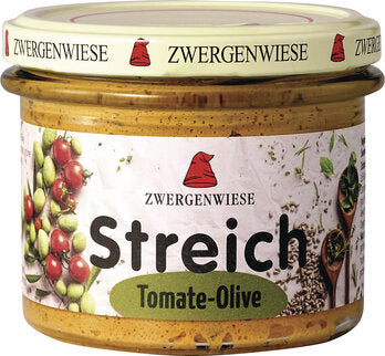Økologisk Vegansk Smørrepålæg - Tomat & Oliven - 180G - Zwergenwiese Streich