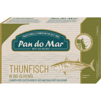 Skipjack Tun i økologisk Olivenolie - 120G - Pan Do Mar