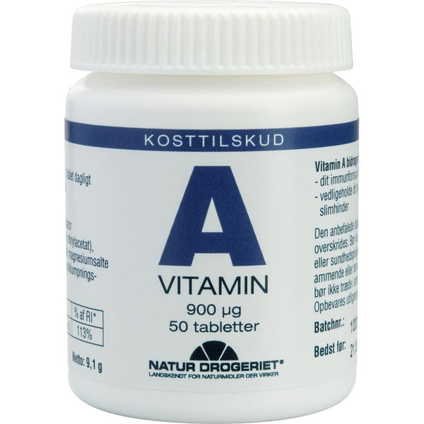 A-vitamin 900µg - 50 Tabletter - Natur-Drogeriet
