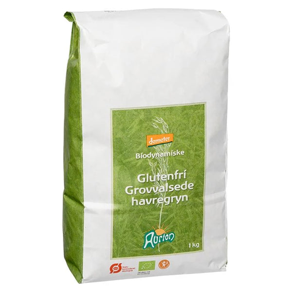 Biodynamiske Glutenfri Grove Havregryn - 1KG - Aurion