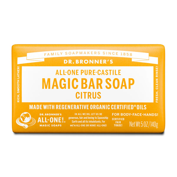 Citrus-Orange Bar Soap - 140G - Dr. Bronner's