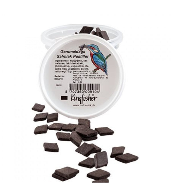 Gammeldags Salmiak Pastiller - 75G - King Fisher