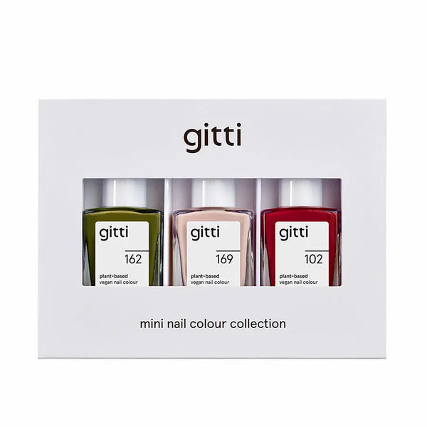 Plantebaseret Neglelak - Mini Nail Colour Collection - 3x8ML - Gitti Conscious Beauty