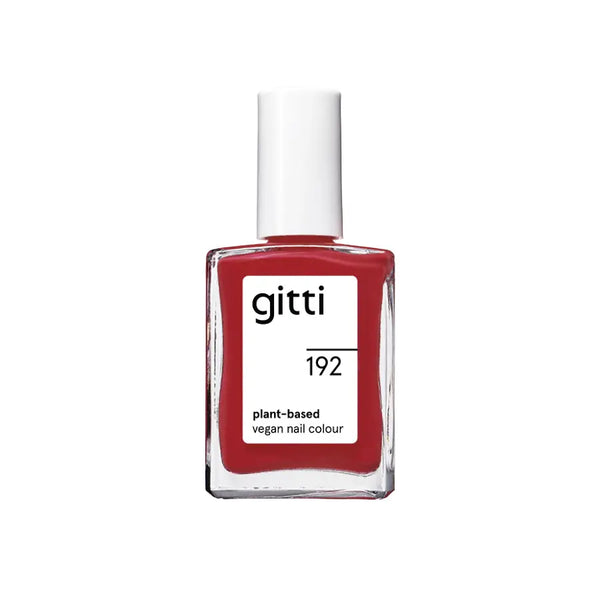 Plantebaseret Neglelak - Hibiscus Red 192 - 15ML - Gitti Conscious Beauty