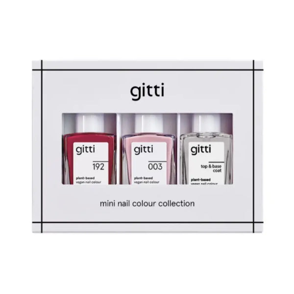 Plantebaseret Neglelak - Mini Nail Colour Collection - 3x8ML - Gitti Conscious Beauty