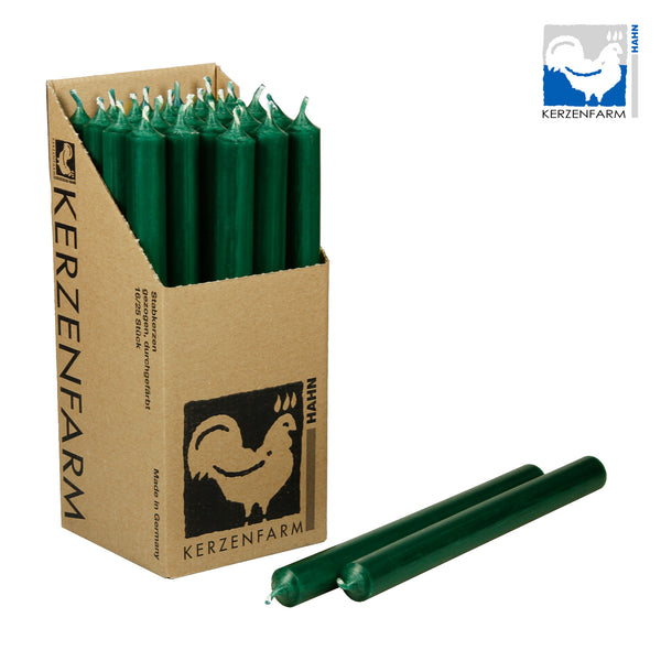 Stearin Kronelys Grøn 18x2,2cm - 1 Stk - Kerzenfarm Hahn