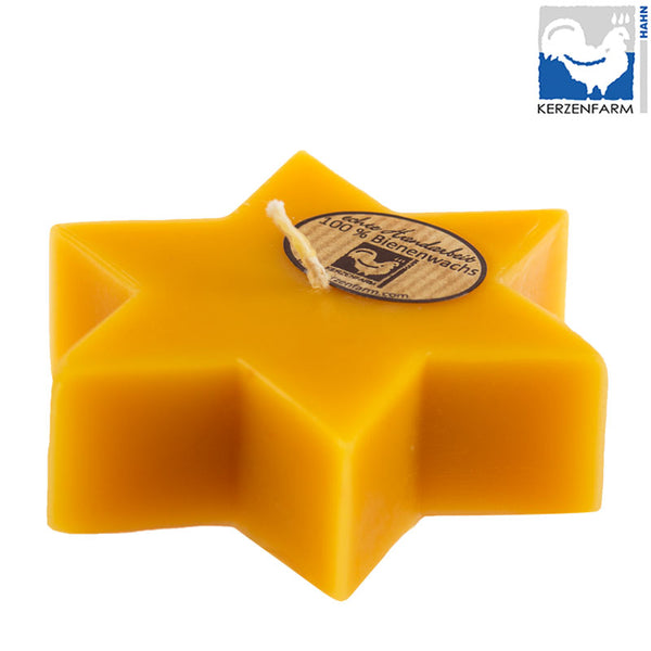 Bivoks Bloklys Stjerne - 1 Stk - Kerzenfarm Hahn